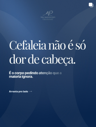 Post no Instagram: Cefaleia não é só dor de cabeça